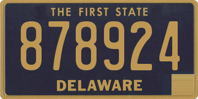 DE license plate 878924