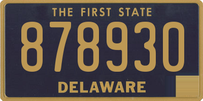 DE license plate 878930