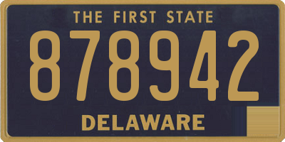 DE license plate 878942