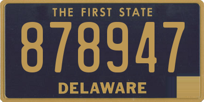 DE license plate 878947