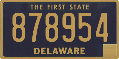 DE license plate 878954