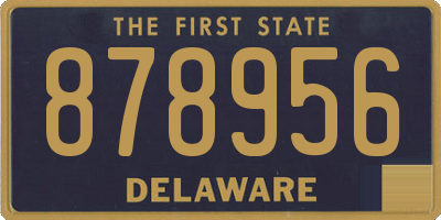 DE license plate 878956