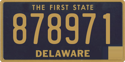 DE license plate 878971