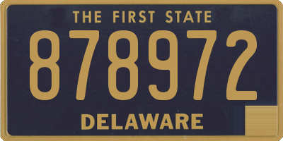 DE license plate 878972