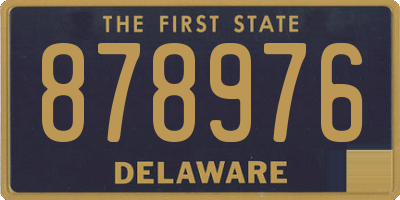 DE license plate 878976