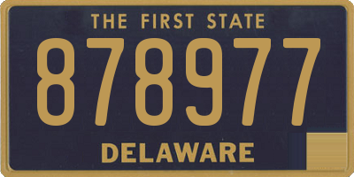 DE license plate 878977