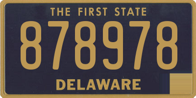 DE license plate 878978