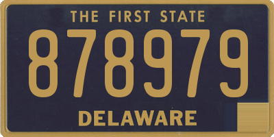 DE license plate 878979