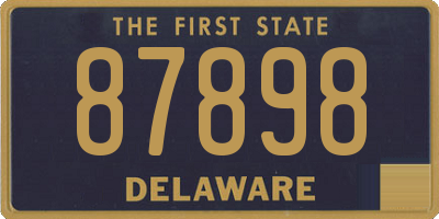 DE license plate 87898