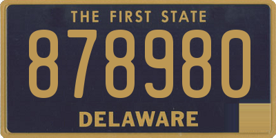 DE license plate 878980