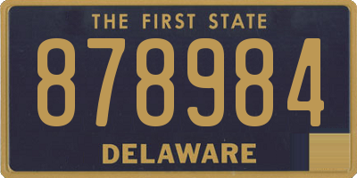 DE license plate 878984