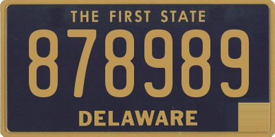 DE license plate 878989