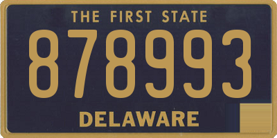 DE license plate 878993