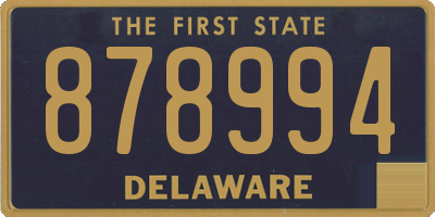 DE license plate 878994
