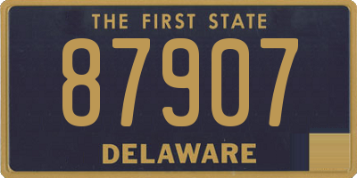 DE license plate 87907