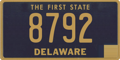 DE license plate 8792