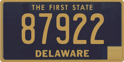 DE license plate 87922
