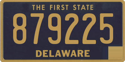DE license plate 879225