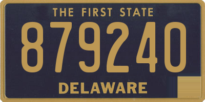 DE license plate 879240