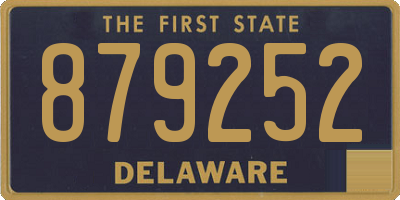 DE license plate 879252