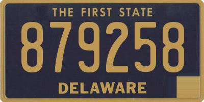 DE license plate 879258