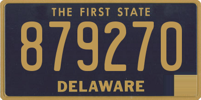 DE license plate 879270