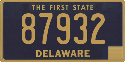 DE license plate 87932
