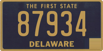 DE license plate 87934