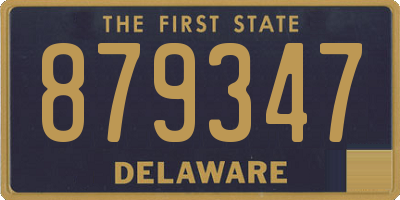 DE license plate 879347