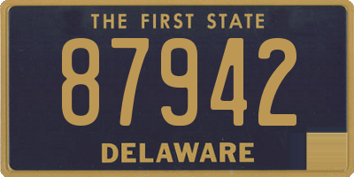 DE license plate 87942