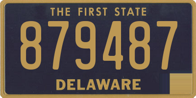 DE license plate 879487