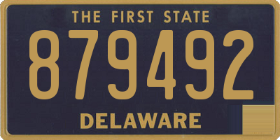 DE license plate 879492