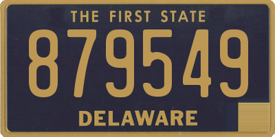DE license plate 879549