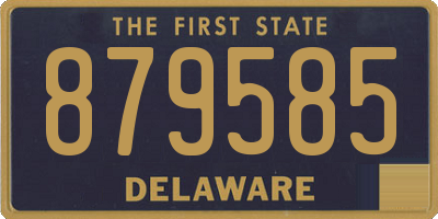 DE license plate 879585