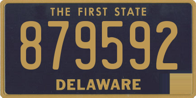 DE license plate 879592
