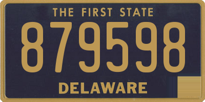 DE license plate 879598