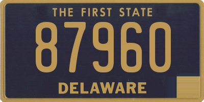 DE license plate 87960