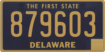 DE license plate 879603
