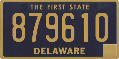 DE license plate 879610