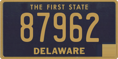 DE license plate 87962