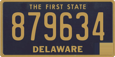 DE license plate 879634