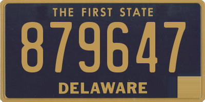 DE license plate 879647