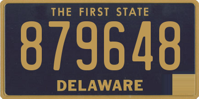 DE license plate 879648