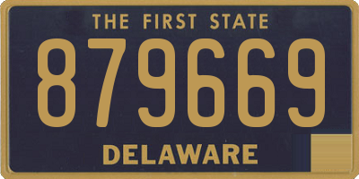 DE license plate 879669