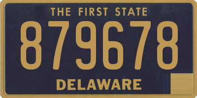DE license plate 879678
