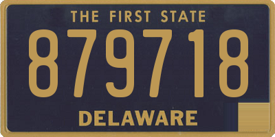 DE license plate 879718