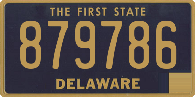 DE license plate 879786