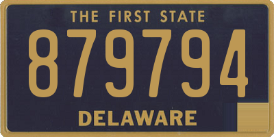 DE license plate 879794