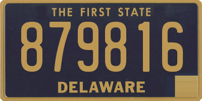 DE license plate 879816