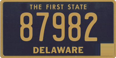 DE license plate 87982